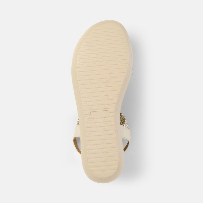 Mochi Women Beige Casual Slippers (SKU: 33-1200-20-40)