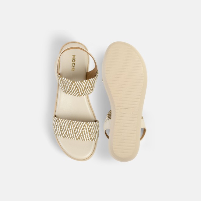 Mochi Women Beige Casual Slippers (SKU: 33-1200-20-40)