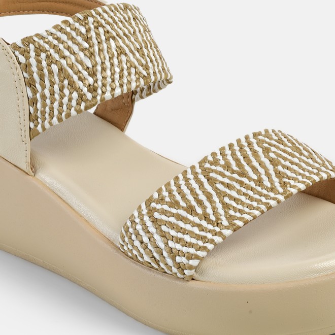 Mochi Women Beige Casual Slippers (SKU: 33-1200-20-40)