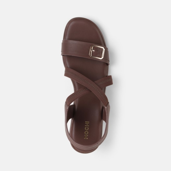 Mochi Women Brown Casual Sandals (SKU: 33-1206-12-36)