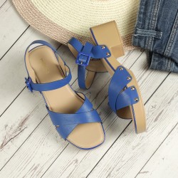 Mochi Women Blue Casual Sandals