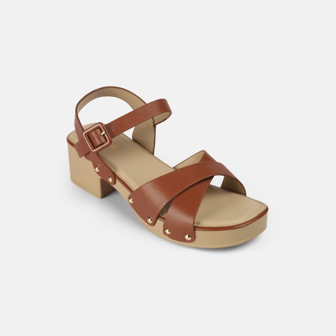 Mochi Women Tan Casual Sandals (SKU: 33-1208-23-38)