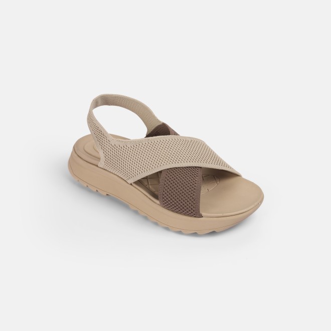 Mochi Women Beige Casual Sandals