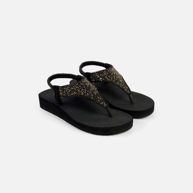 Mochi Women Black Casual Sandals (SKU: 33-1219-11-36)