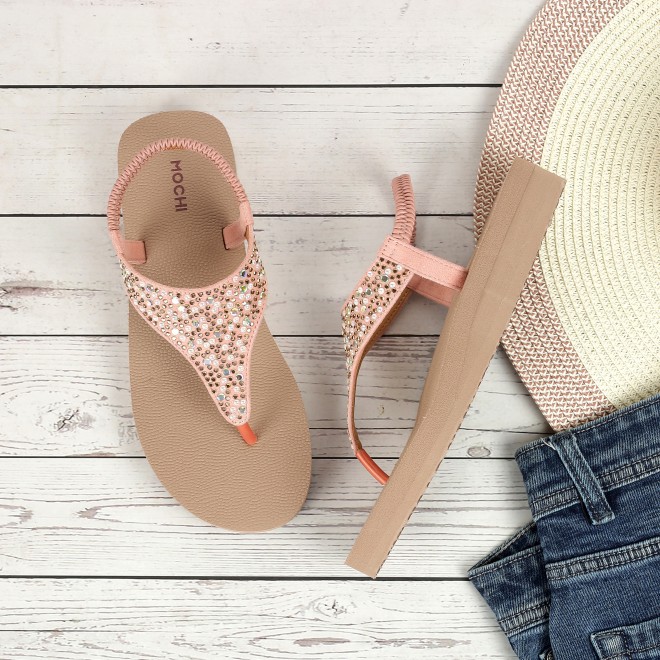 Mochi Women Rose-gold Casual Sandals (SKU: 33-1219-52-36)