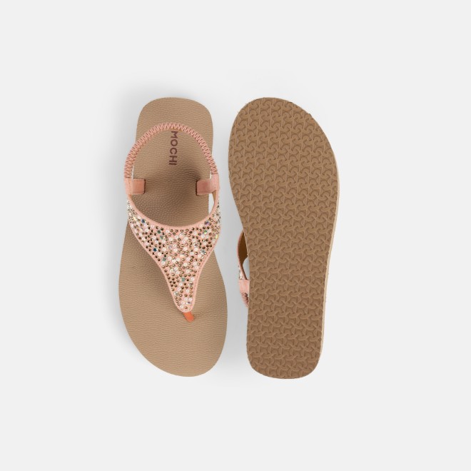 Mochi Women Rose-gold Casual Sandals (SKU: 33-1219-52-36)