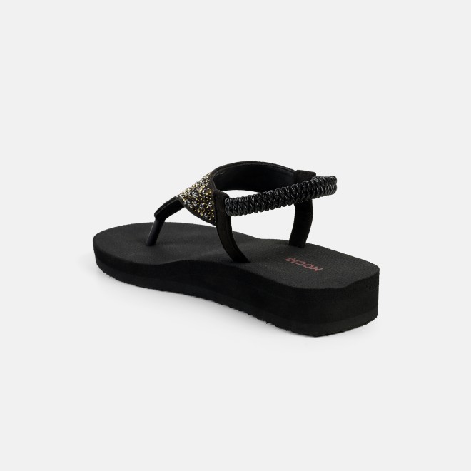 Mochi Women Black Casual Sandals (SKU: 33-1219-11-36)