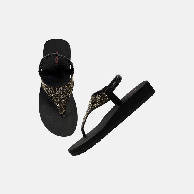 Mochi Women Black Casual Sandals (SKU: 33-1219-11-36)