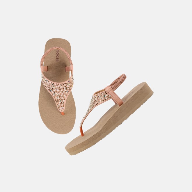 Mochi Women Rose-gold Casual Sandals (SKU: 33-1219-52-36)
