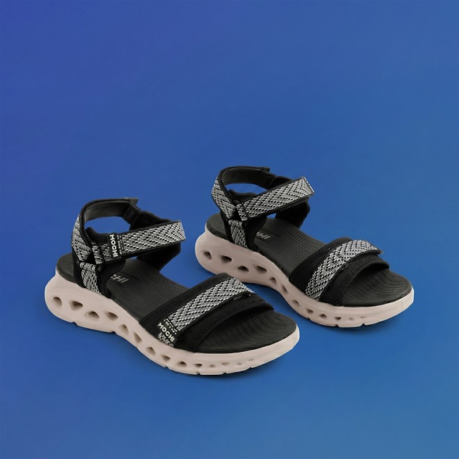 Mochi Women Black Casual Sandals