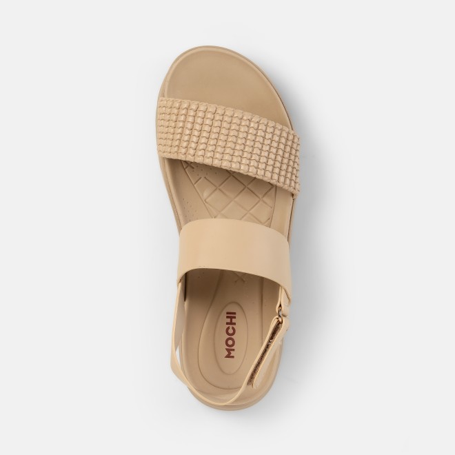 Mochi Women Beige Casual Sandals (SKU: 33-1223-20-36)