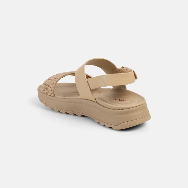 Mochi Women Beige Casual Sandals (SKU: 33-1223-20-36)