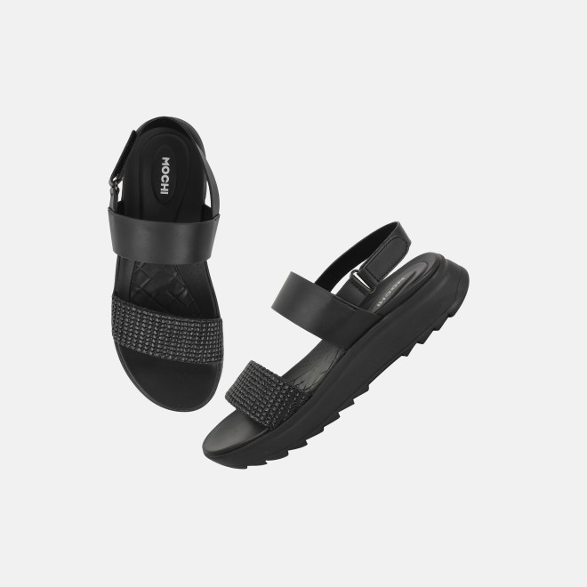 Mochi Women Black Casual Sandals (SKU: 33-1223-11-36)