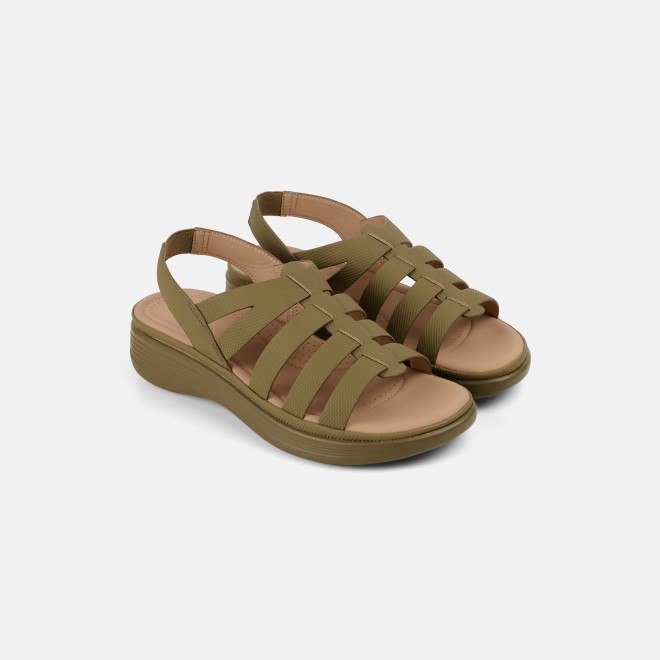 Mochi Women Khaki Casual Sandals (SKU: 33-1227-62-40)