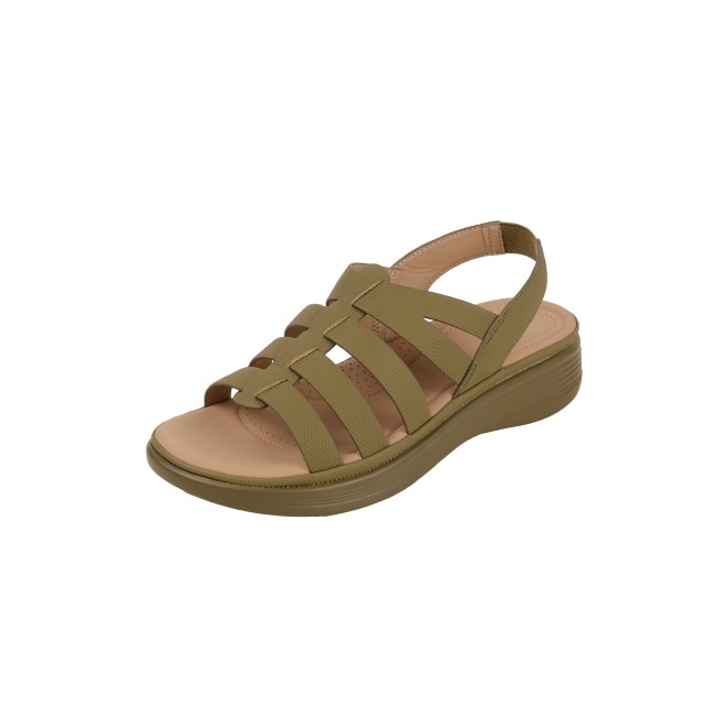 Mochi Women Khaki Casual Sandals (SKU: 33-1227-62-40)