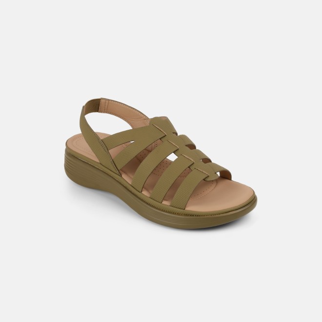 Mochi Women Khaki Casual Sandals (SKU: 33-1227-62-40)