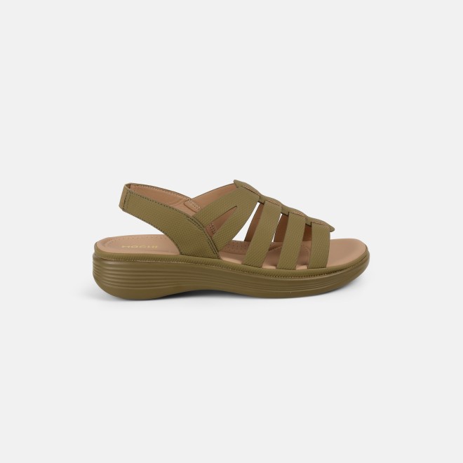 Mochi Women Khaki Casual Sandals (SKU: 33-1227-62-40)