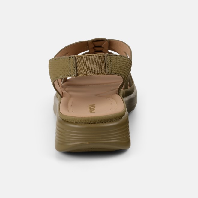 Mochi Women Khaki Casual Sandals (SKU: 33-1227-62-40)
