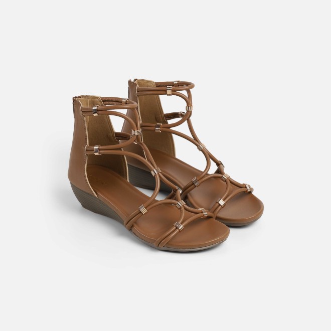 Mochi Women Beige Casual Gladiators (SKU: 33-1229-20-36)