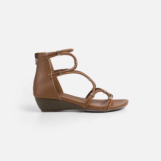 Mochi Women Beige Casual Gladiators (SKU: 33-1229-20-36)