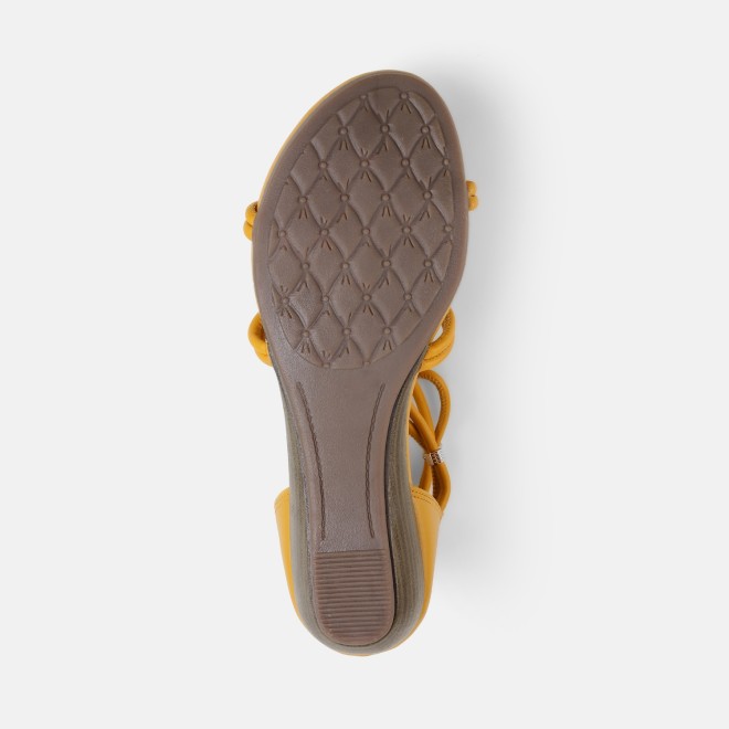 Mochi Women Yellow Casual Gladiators (SKU: 33-1229-33-36)