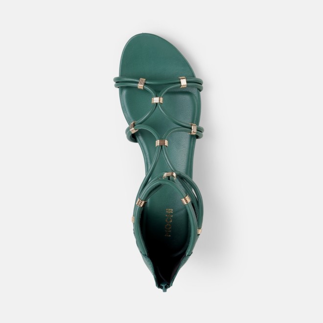 Mochi Women Green Casual Gladiators (SKU: 33-1229-21-36)
