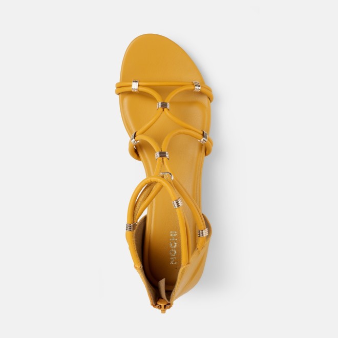 Mochi Women Yellow Casual Gladiators (SKU: 33-1229-33-36)