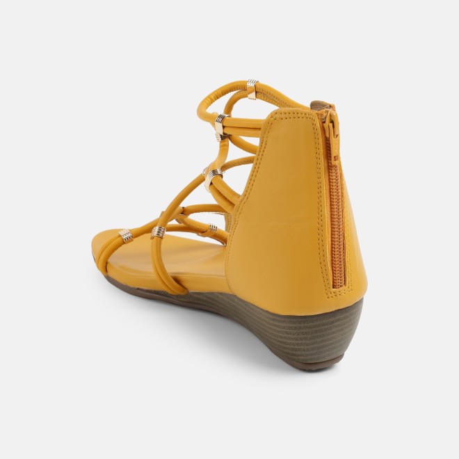 Mochi Women Yellow Casual Gladiators (SKU: 33-1229-33-36)