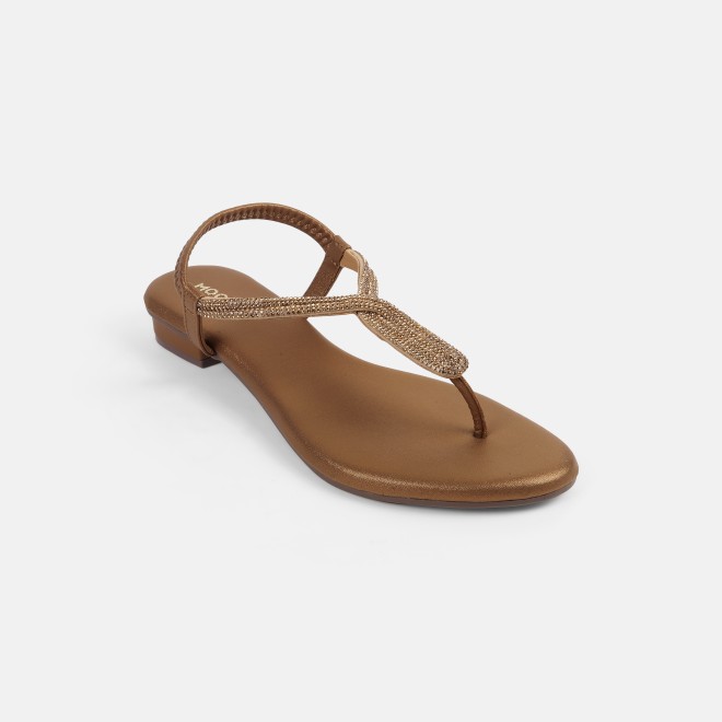 Mochi Women Antic-gold Casual Sandals