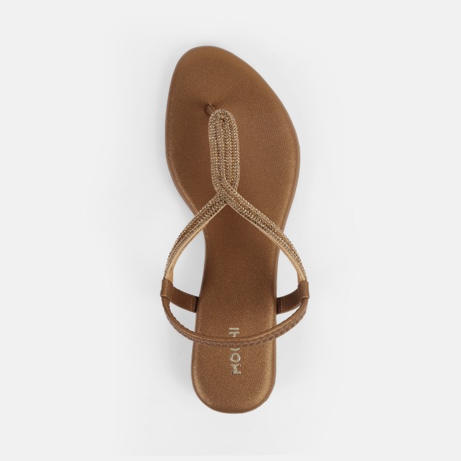 Mochi Women Antic-gold Casual Sandals (SKU: 33-1233L-28-42)