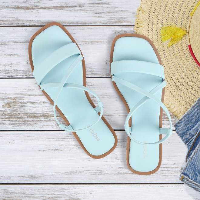 Mochi Women Blue Casual Sandals