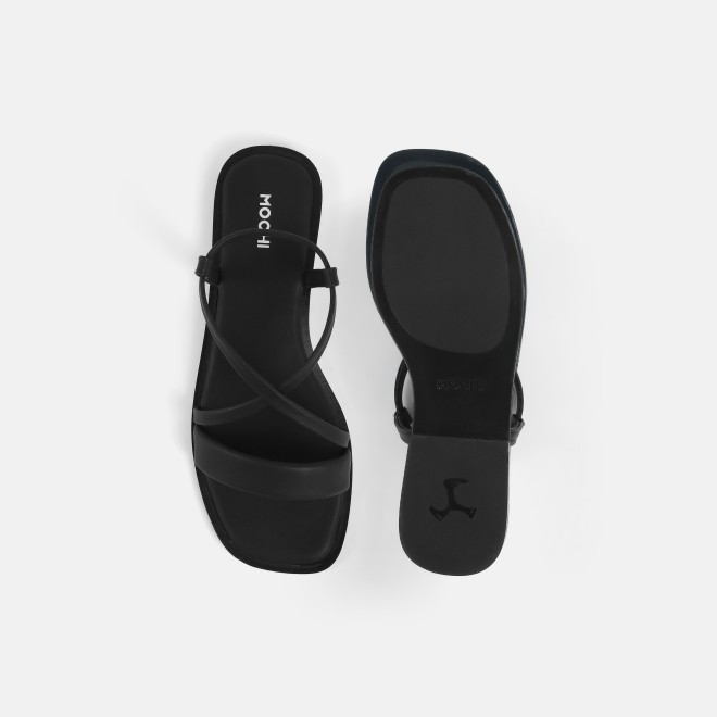 Mochi Women Black Casual Sandals (SKU: 33-1234-11-36)