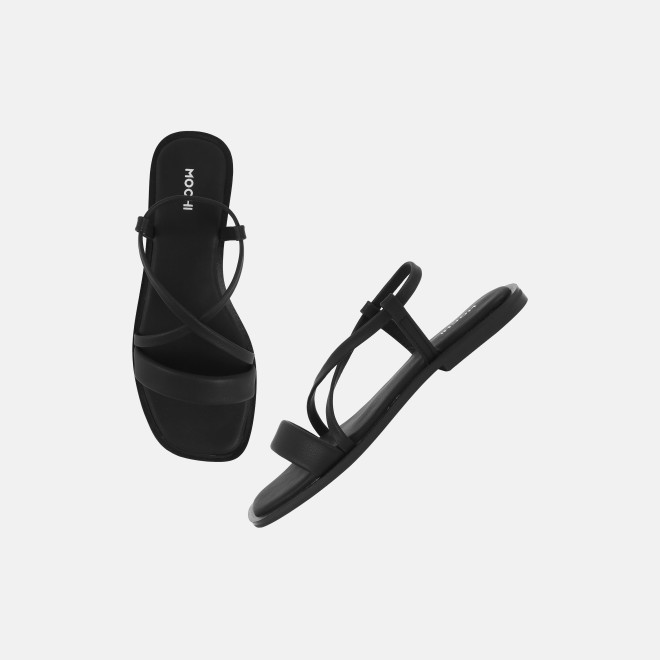 Mochi Women Black Casual Sandals (SKU: 33-1234-11-36)