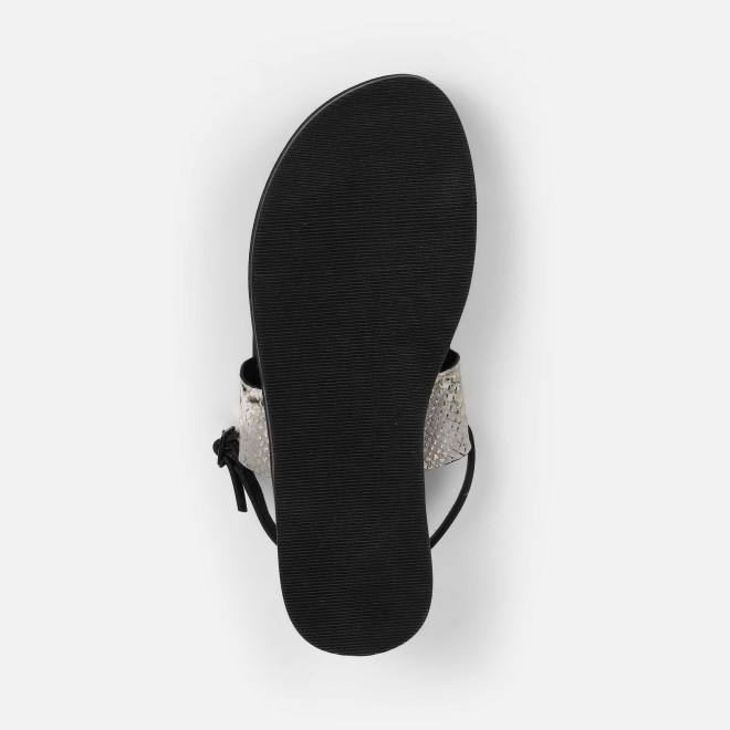 Mochi Women Gun-metal Casual Sandals (SKU: 33-1235-29-36)