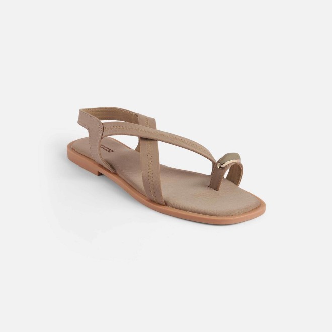 Mochi Women Beige Casual Sandals (SKU: 33-1256-20-36)