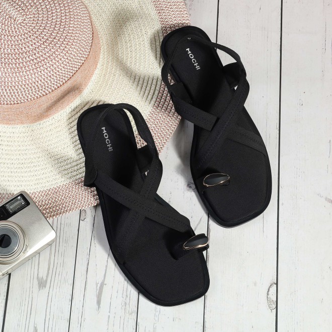 Mochi Women Black Casual Sandals (SKU: 33-1256-11-36)