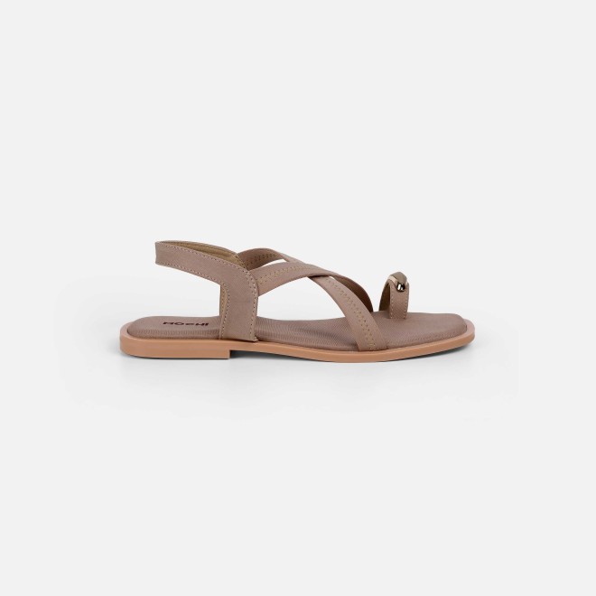 Mochi Women Beige Casual Sandals (SKU: 33-1256-20-38)