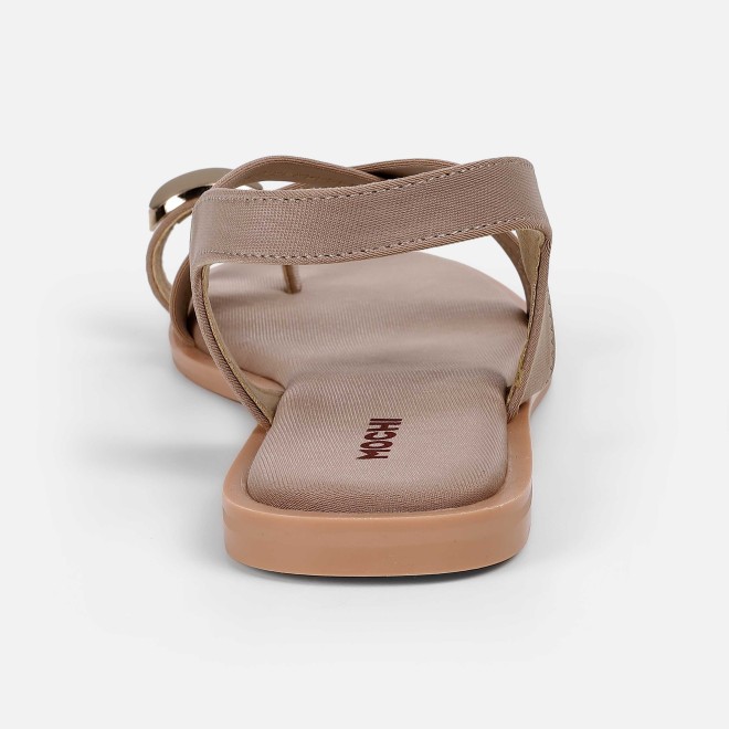 Mochi Women Beige Casual Sandals (SKU: 33-1256-20-38)