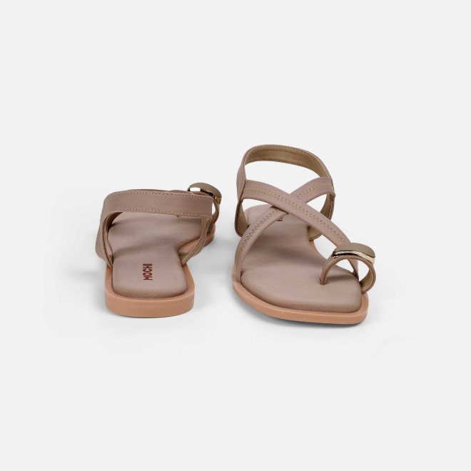 Mochi Women Beige Casual Sandals (SKU: 33-1256-20-38)