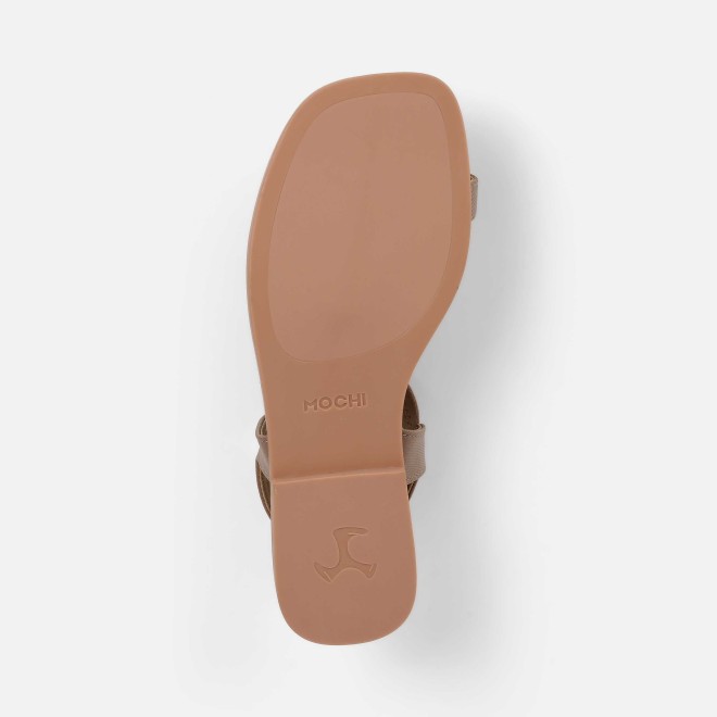 Mochi Women Beige Casual Sandals (SKU: 33-1256-20-38)