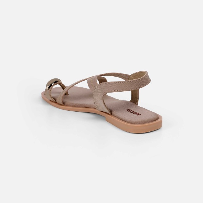 Mochi Women Beige Casual Sandals (SKU: 33-1256-20-38)