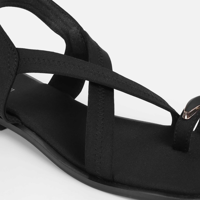 Mochi Women Black Casual Sandals (SKU: 33-1256-11-36)