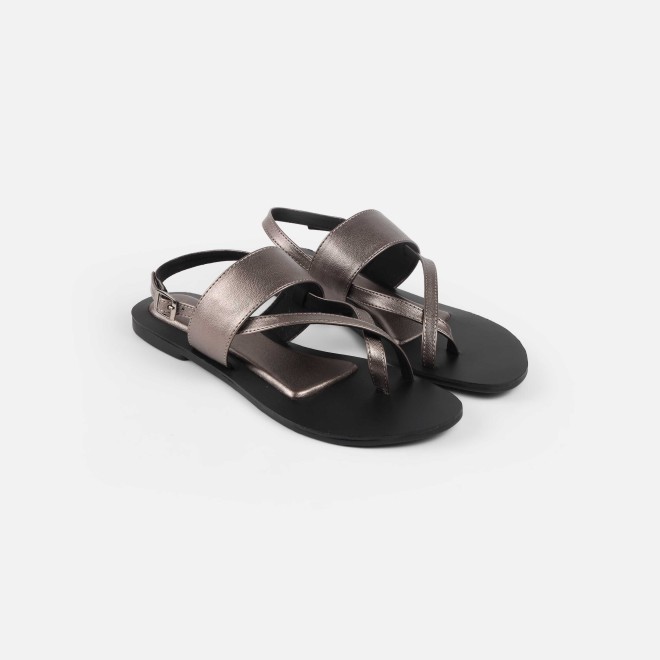 Mochi Women Gun-metal Casual Sandals (SKU: 33-1260-29-37)