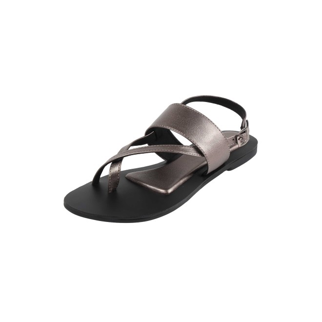 Mochi Women Gun-metal Casual Sandals (SKU: 33-1260-29-37)
