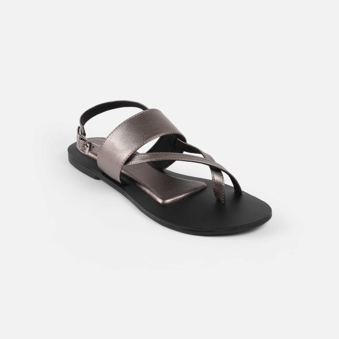 Mochi Women Gun-metal Casual Sandals (SKU: 33-1260-29-37)