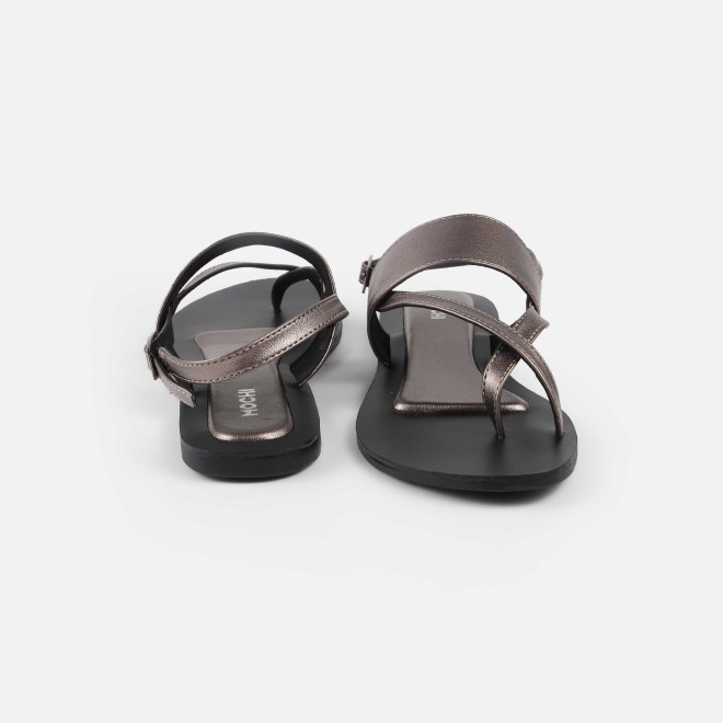 Mochi Women Gun-metal Casual Sandals (SKU: 33-1260-29-37)