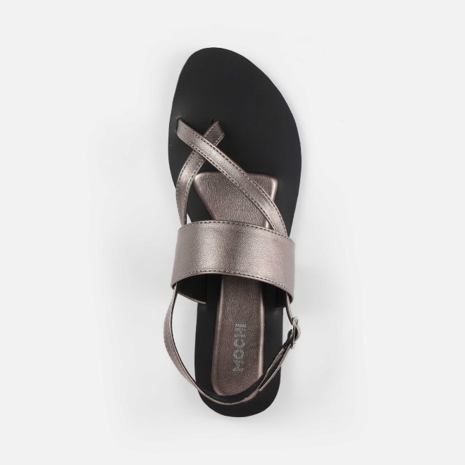 Mochi Women Gun-metal Casual Sandals (SKU: 33-1260-29-37)