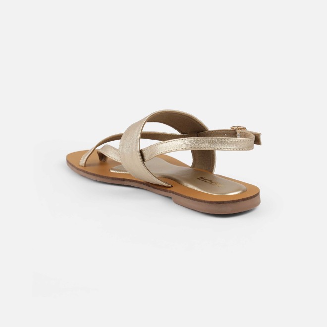 Mochi Women Gold Casual Sandals (SKU: 33-1260-15-36)