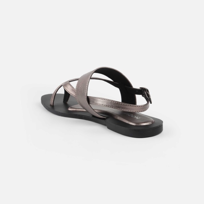 Mochi Women Gun-metal Casual Sandals (SKU: 33-1260-29-37)