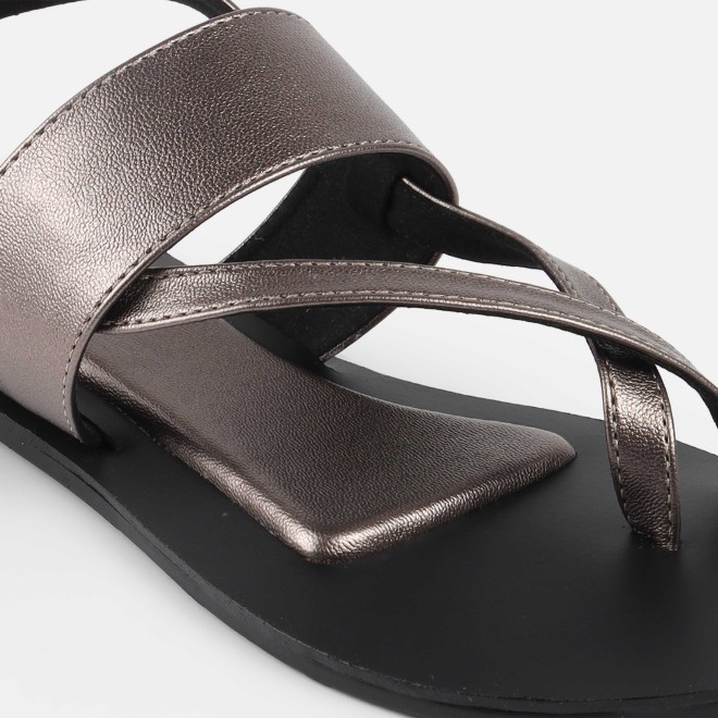 Mochi Women Gun-metal Casual Sandals (SKU: 33-1260-29-37)